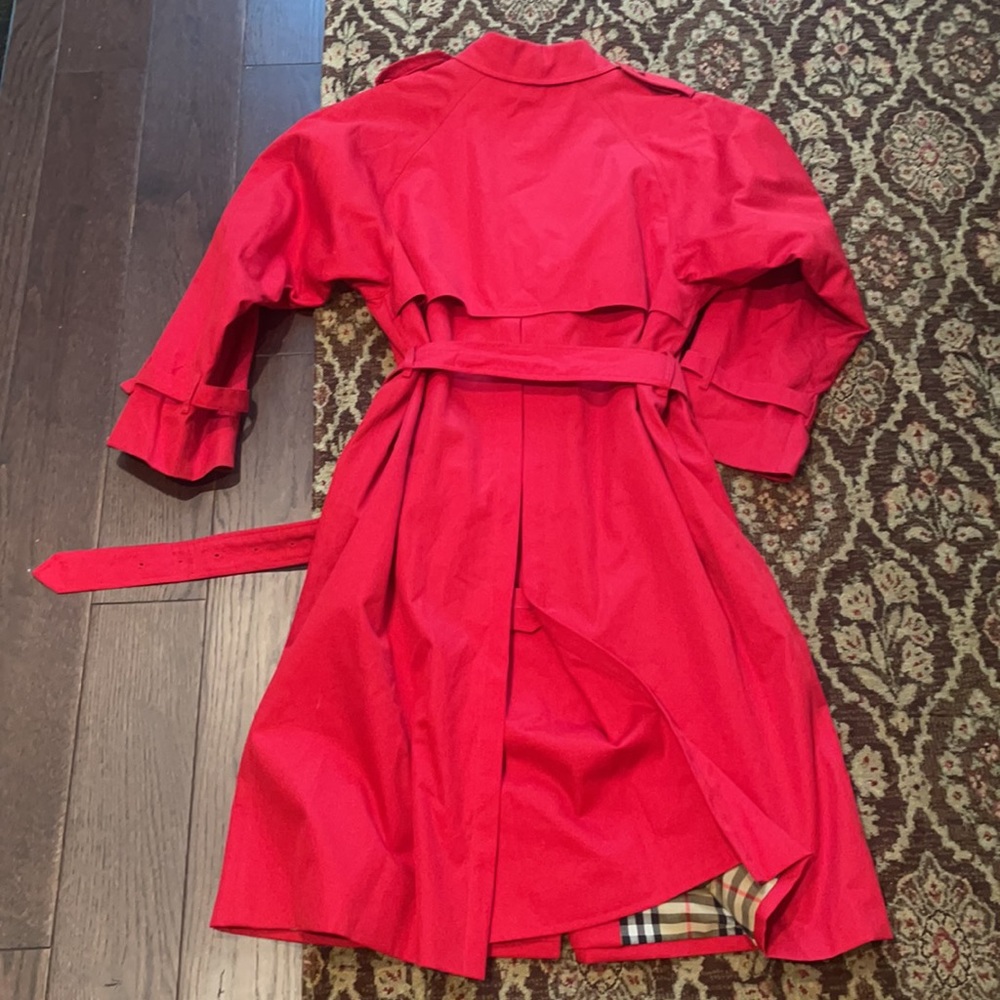 Burberry authentic red trench coat sz 12UK/10US - Picture 3 of 7